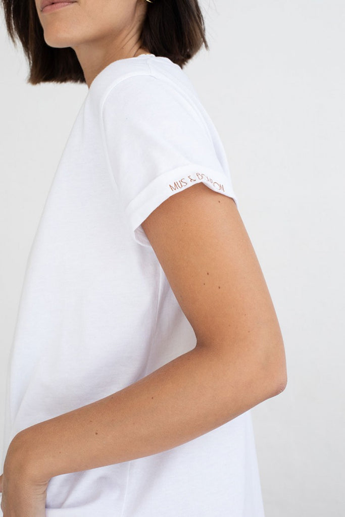Mus & Bombon T-Shirt, White | Designed & Made in Spain