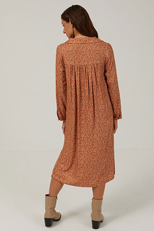 Mus & Bombon Orrios Dress | Orange Flowers, Designed and Made in Spain