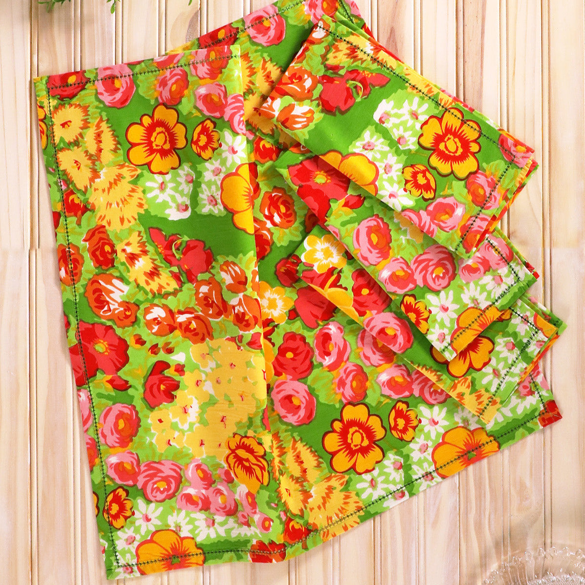April Cornell Printed Napkins Set of 4 | Betty Citrus, Cotton