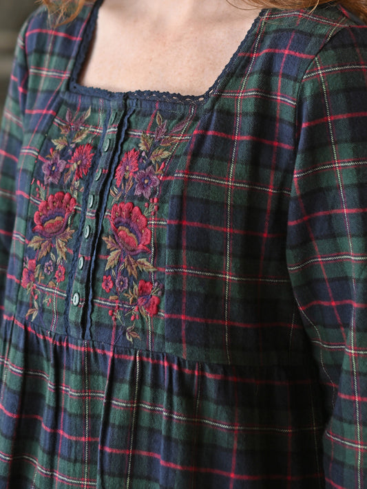 April Cornell Saratoga Nighty | Blue Green, Designed in Canada