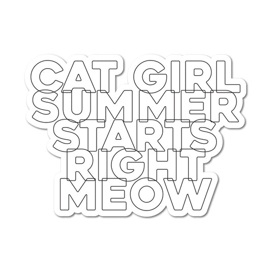 Pretty Alright Goods Vinyl Sticker | Cat Girl Summer