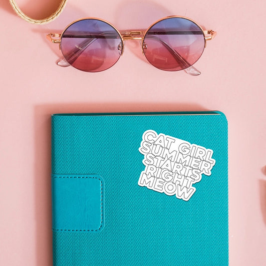 Pretty Alright Goods Vinyl Sticker | Cat Girl Summer
