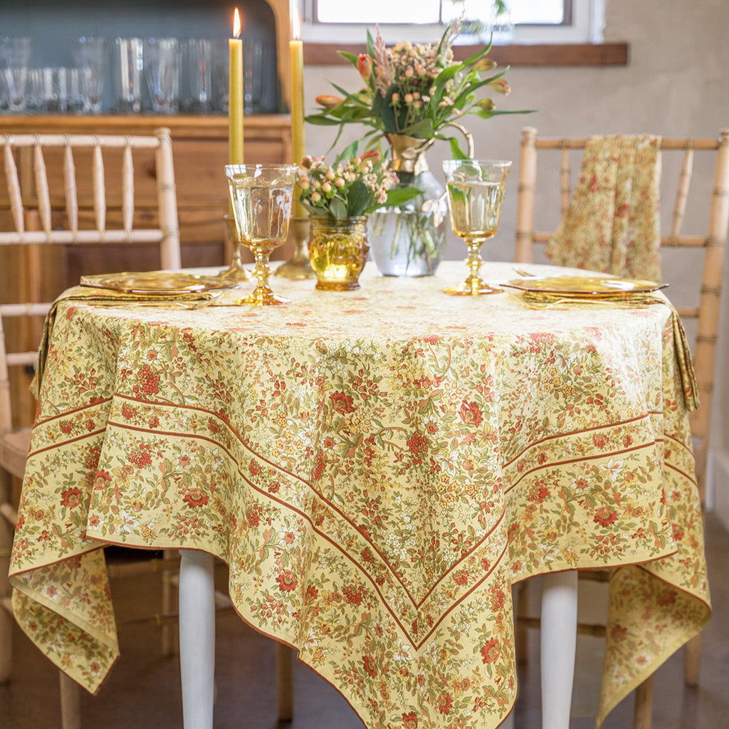 April Cornell Cotton Tablecloth, Penelope Honey | Designed in Canada
