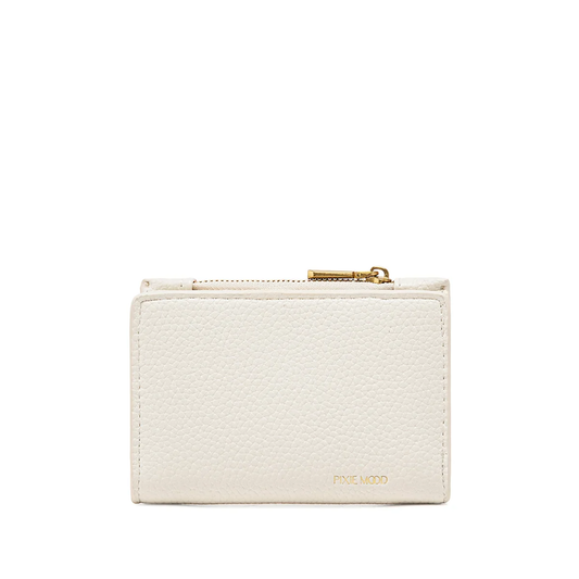 Pixie Mood Aiko Wallet | Coconut Creme Pebbled, Vegan Leather