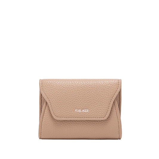 Pixie Mood Mavis Mini Wallet | Latte Pebbled, Vegan Leather