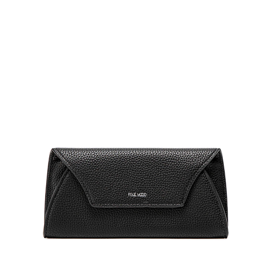 Pixie Mood Mavis Wallet | Black Pebbled, Vegan Leather