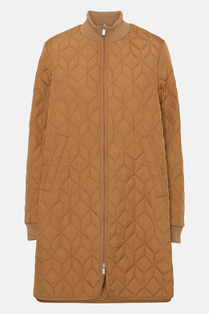 Ilse Jacobsen Padded Quilt Coat, Golden Brown | Designed in Denmark
