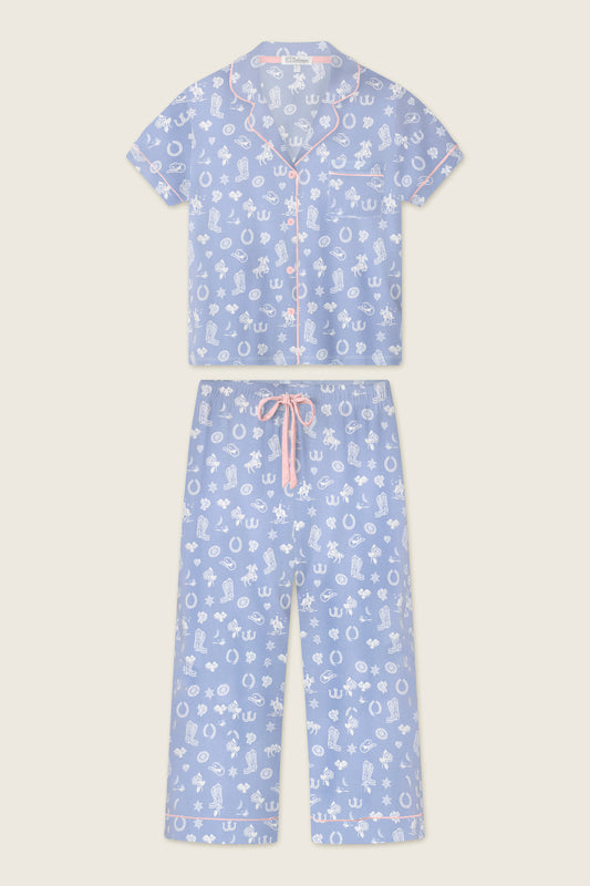 Whimsy Lone Star PJ Set - Blue Shadow