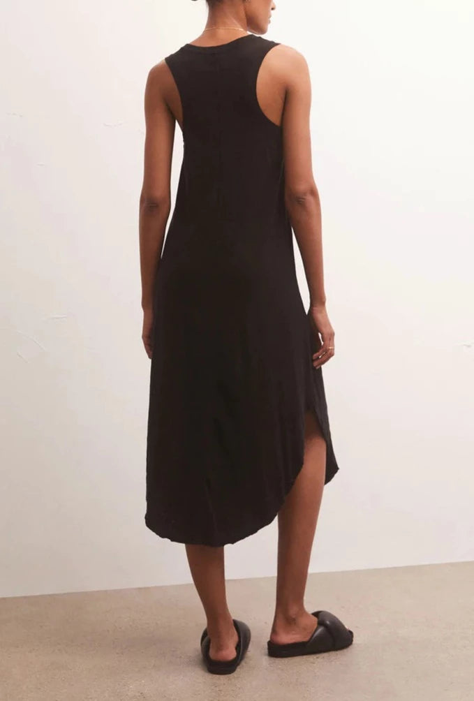 Z Supply Reverie Handkerchief Dress, Black | Designed in the USA