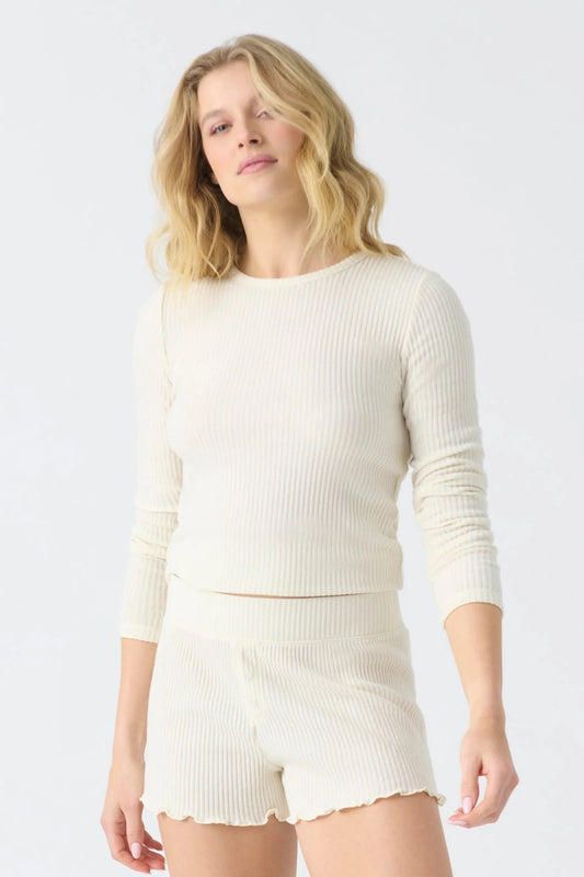 PJ Salvage Reloved Rib Top | Natural, Designed in the USA