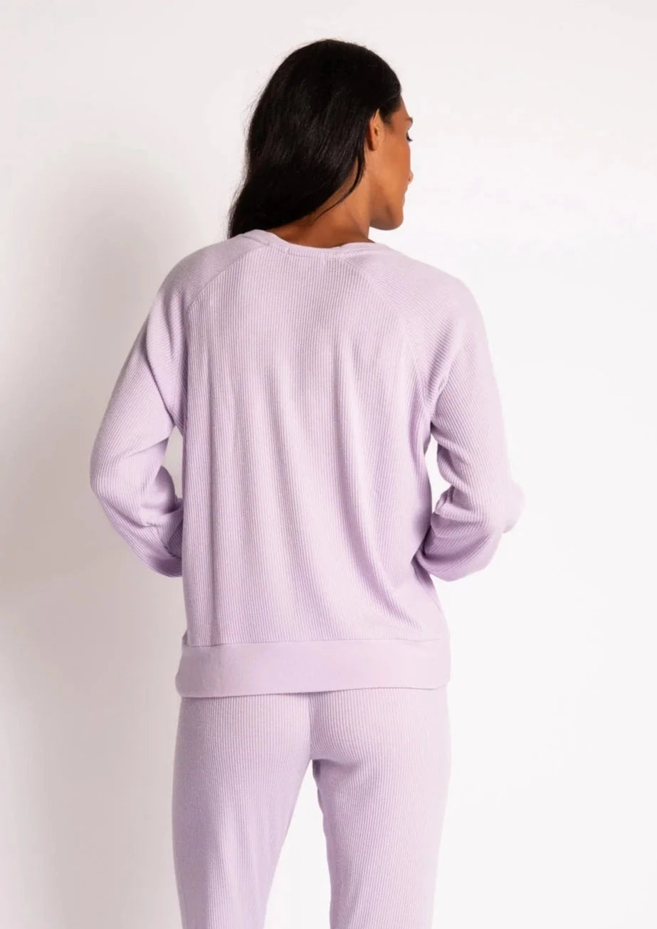 PJ Salvage - Textured Essentials Top - Gentle Lavender