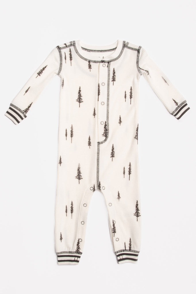 PJ Salvage Kids May The Forest Be With You Romper | Ivory