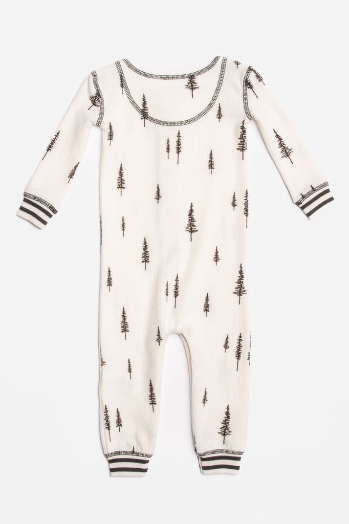 PJ Salvage Kids May The Forest Be With You Romper | Ivory