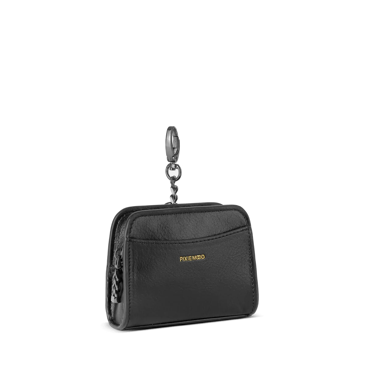 Pixie Mood Rowan Accessories Pouch, Black | Vegan Leather