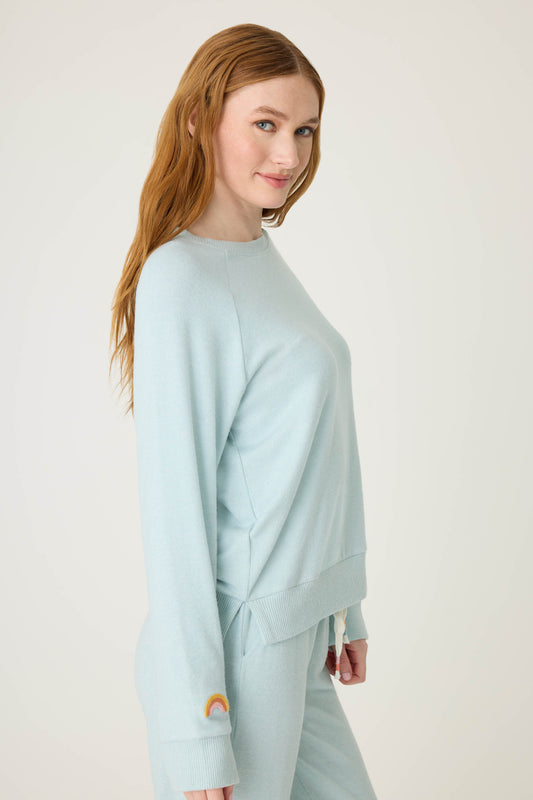 PJ Salvage Sunshine On My Mind Top | Dusty Blue, Designed in the USA