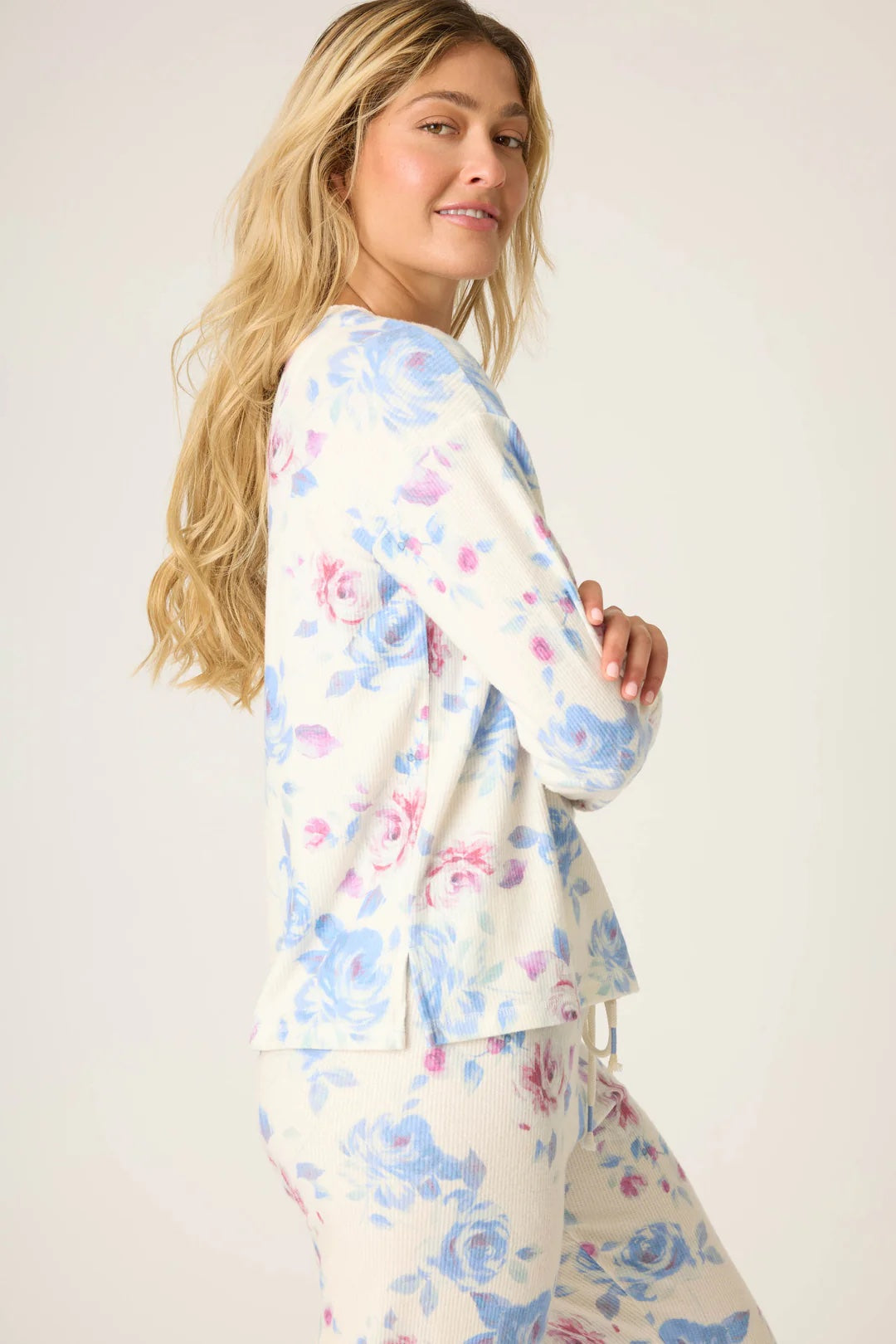 PJ Salvage Rodeo Rose Top | Natural, Designed in the USA