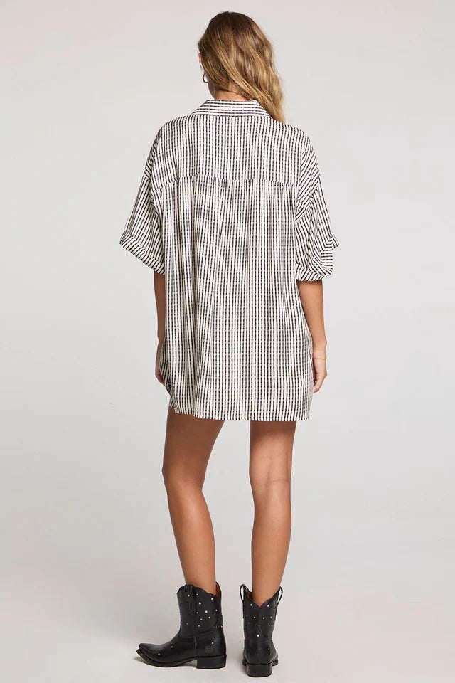 Saltwater Luxe Wyston Tunic Black & White, Designed in the USA