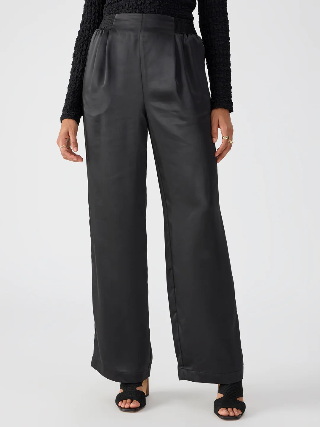 Sanctuary Gabriela Satin Pant | Black, Designed in USA