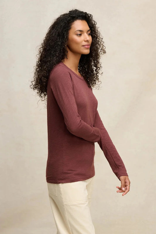 Velvet Lizzie Long Sleeve Top | Henna, Designed in the USA