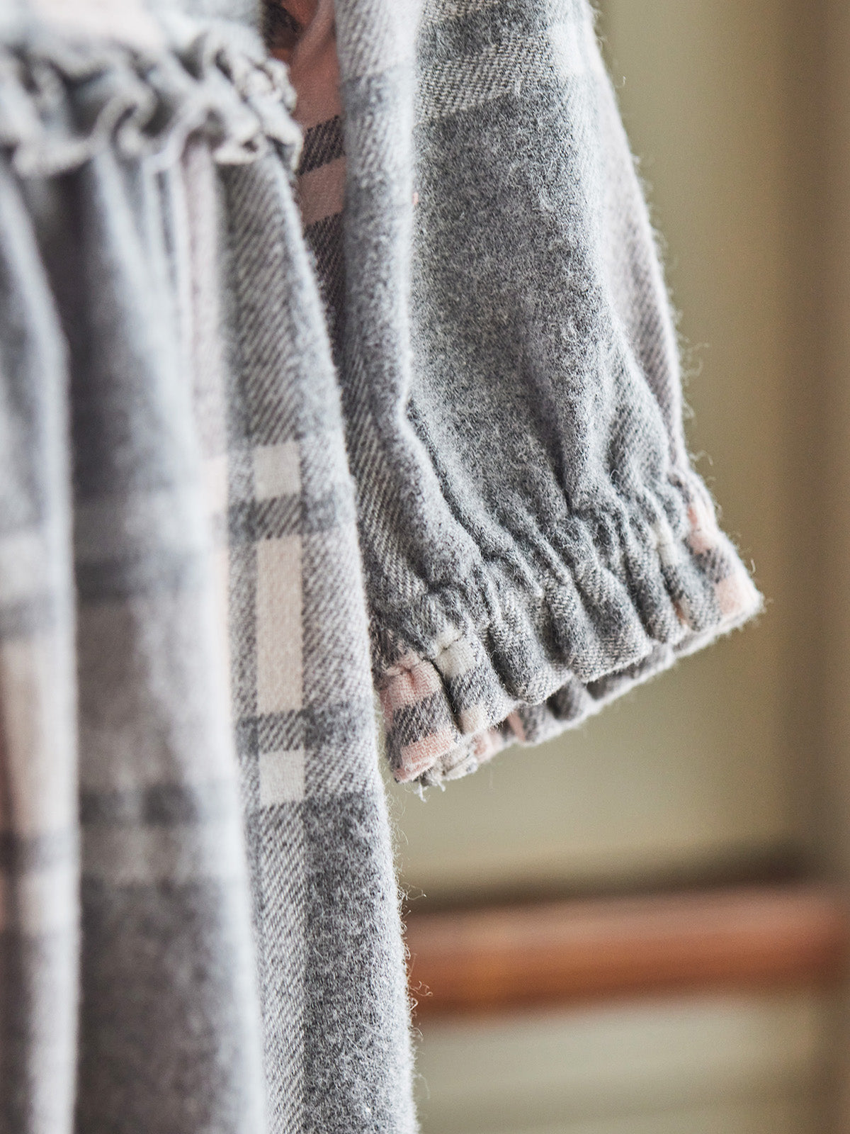 April Cornell Silver Belle Baby Romper | Pink Grey