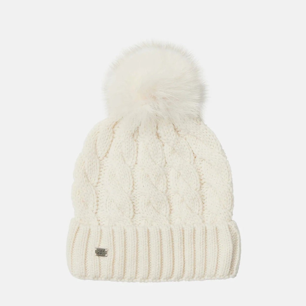 Soia & Kyo Amalie Cable-Knit Hat | Powder, Designed in Canada
