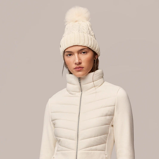 Soia & Kyo Amalie Cable-Knit Hat | Powder, Designed in Canada