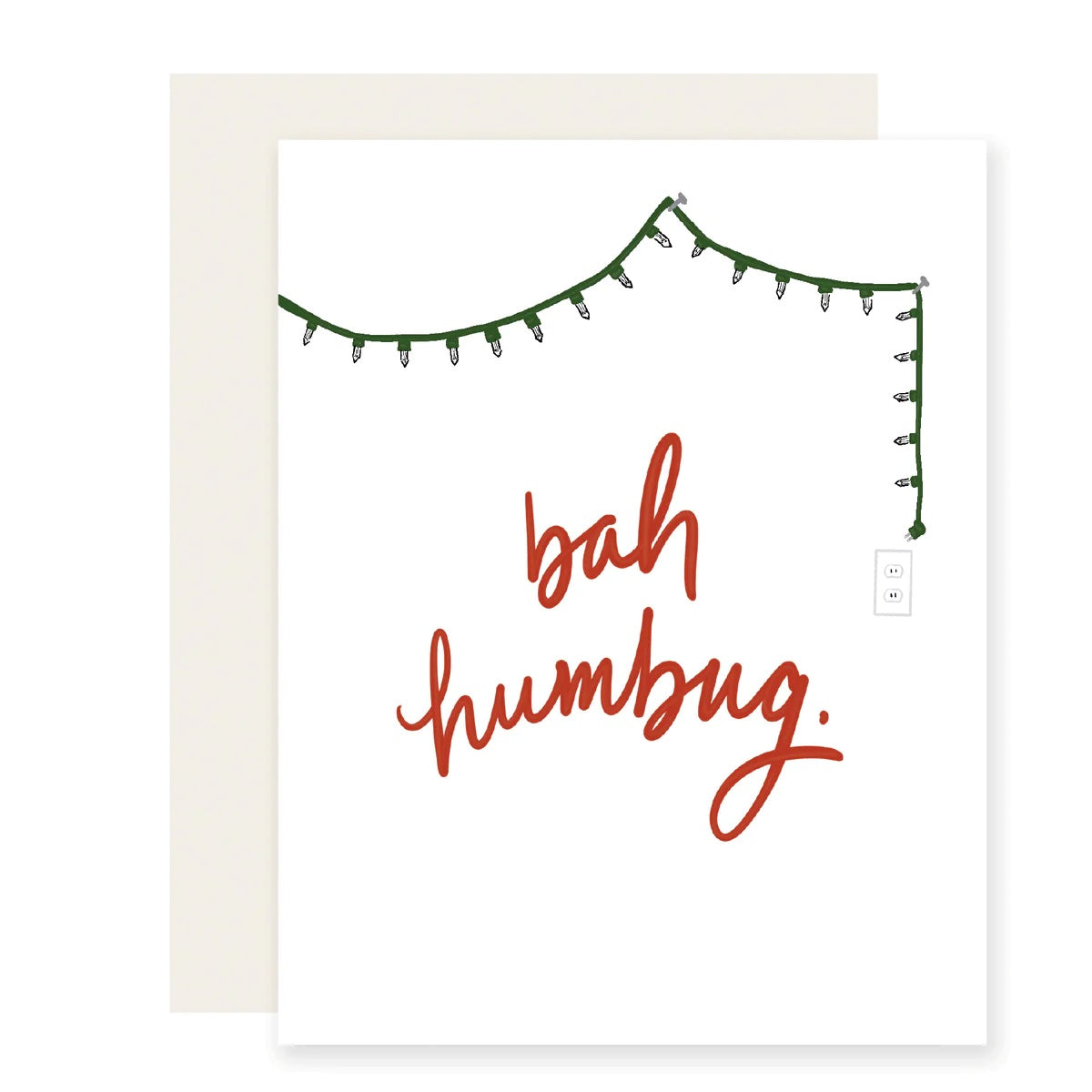 Slightly Stationary Holiday Card | Bah Humbug, Made in the USA
