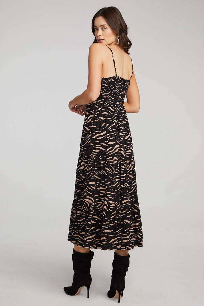 Saltwater Luxe Stein Midi Dress | Black, Designed in the USA