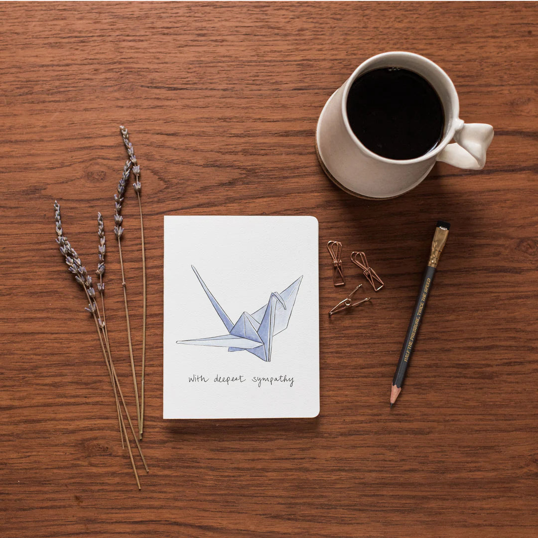 Gotamago Sympathy Card, Paper Crane| Canadian Made