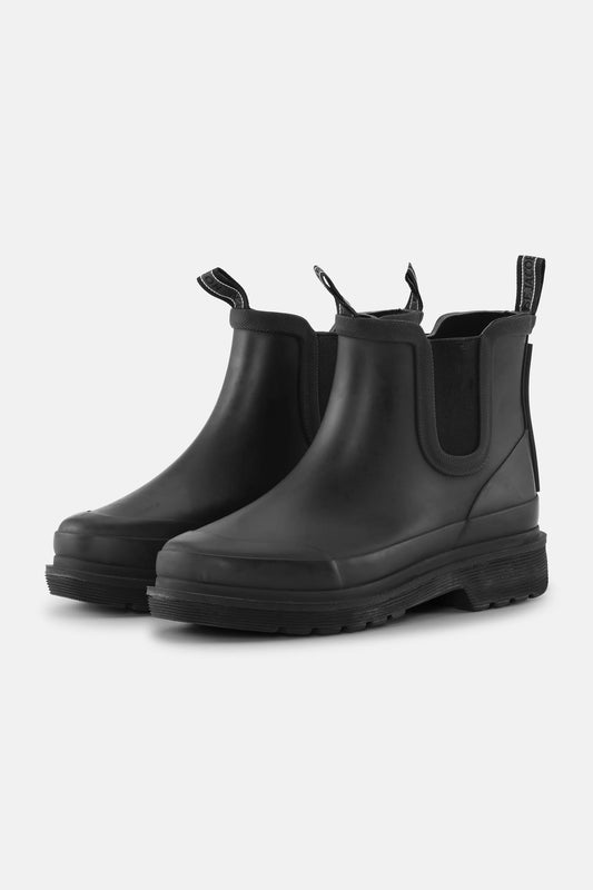 Chelsea Rubber Rain Boots - Black