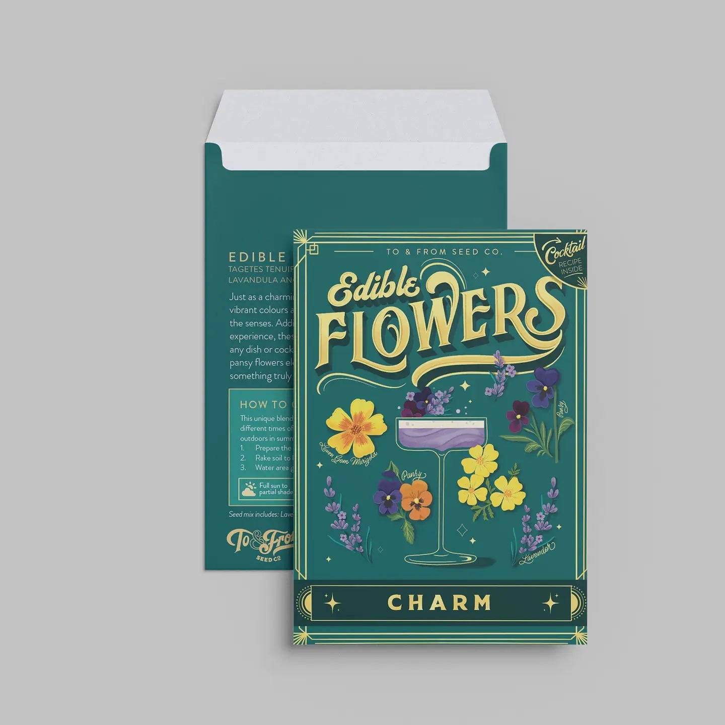 Seed Packet & Cocktail Recipe - Charm