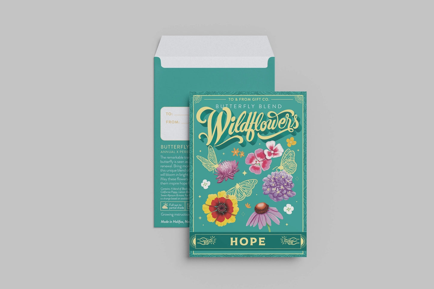 To & From Gift Co. | Seed Packet, Butterfly Wildflowers, Made in Canada