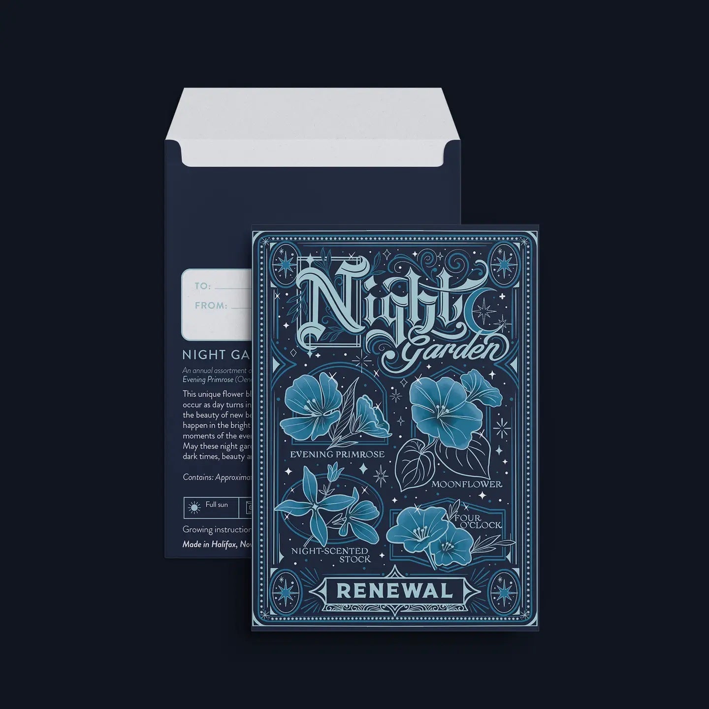 To & From Gift Co. Seed Packet | Night Garden, Made in Canada