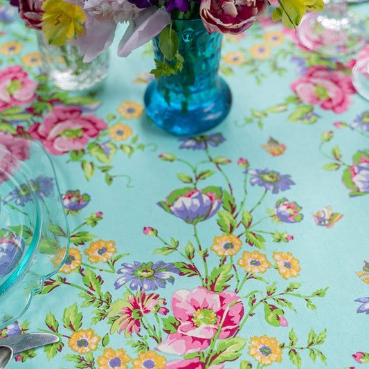 April Cornell - Cotton Tablecloth - Penny's Patio Aqua