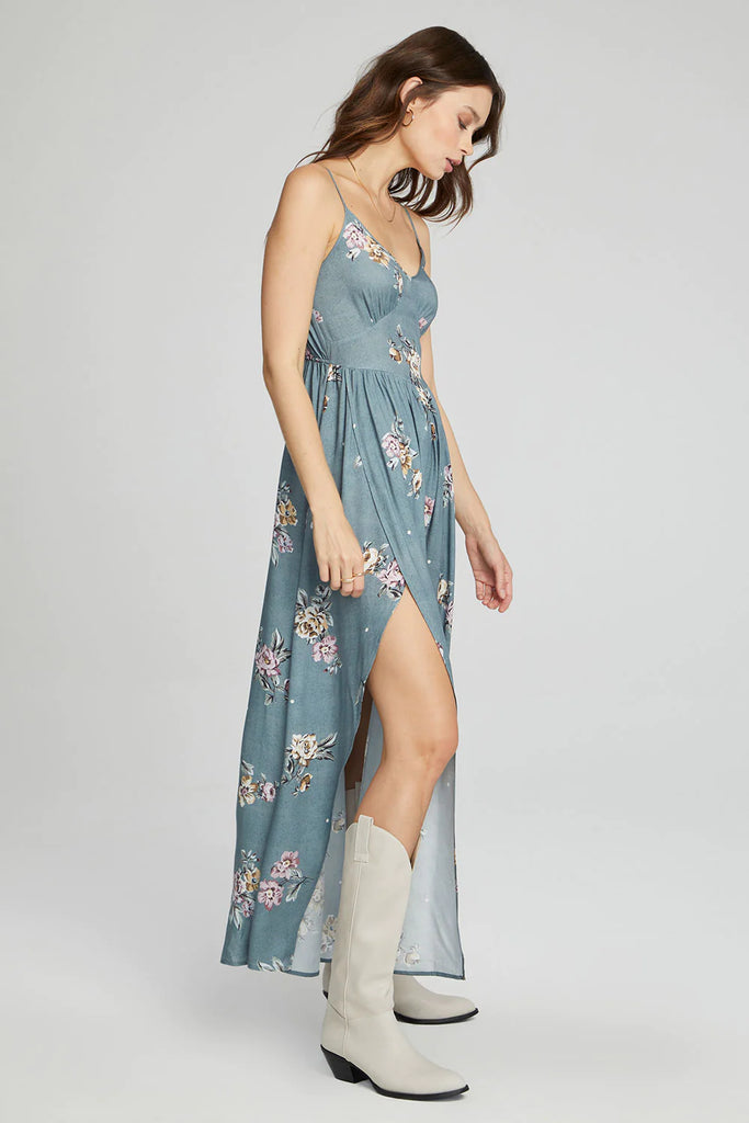 Saltwater Luxe Trace Maxi Dress, Slate | Designed in the USA