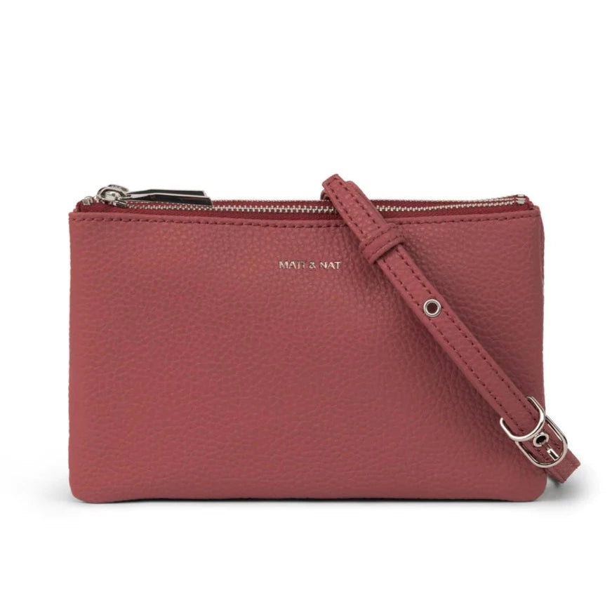 Matt and Nat Triplet Crossbody Bag, Purity Lychee | Vegan Leather