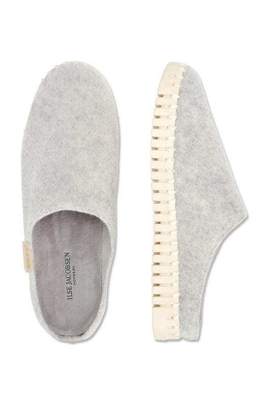 Ilse Jacobsen Tulip Felted Fuzzy Mules | Heather Grey