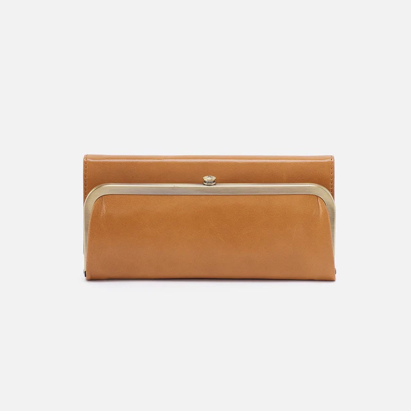 Hobo Bags Rachel Wallet Natural | Polished Leather Clutch