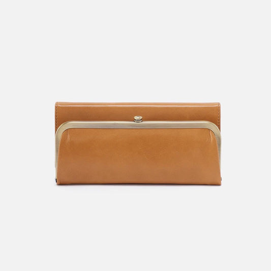 Hobo Bags Rachel Wallet Natural | Polished Leather Clutch