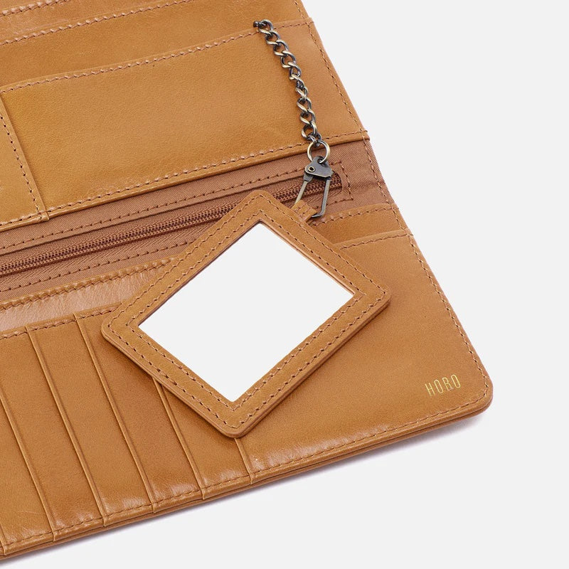 Hobo Bags Rachel Wallet Natural | Polished Leather Clutch