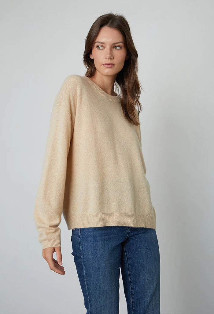 Velvet Brynne Cashmere Sweater | Almond,Designed in the USA