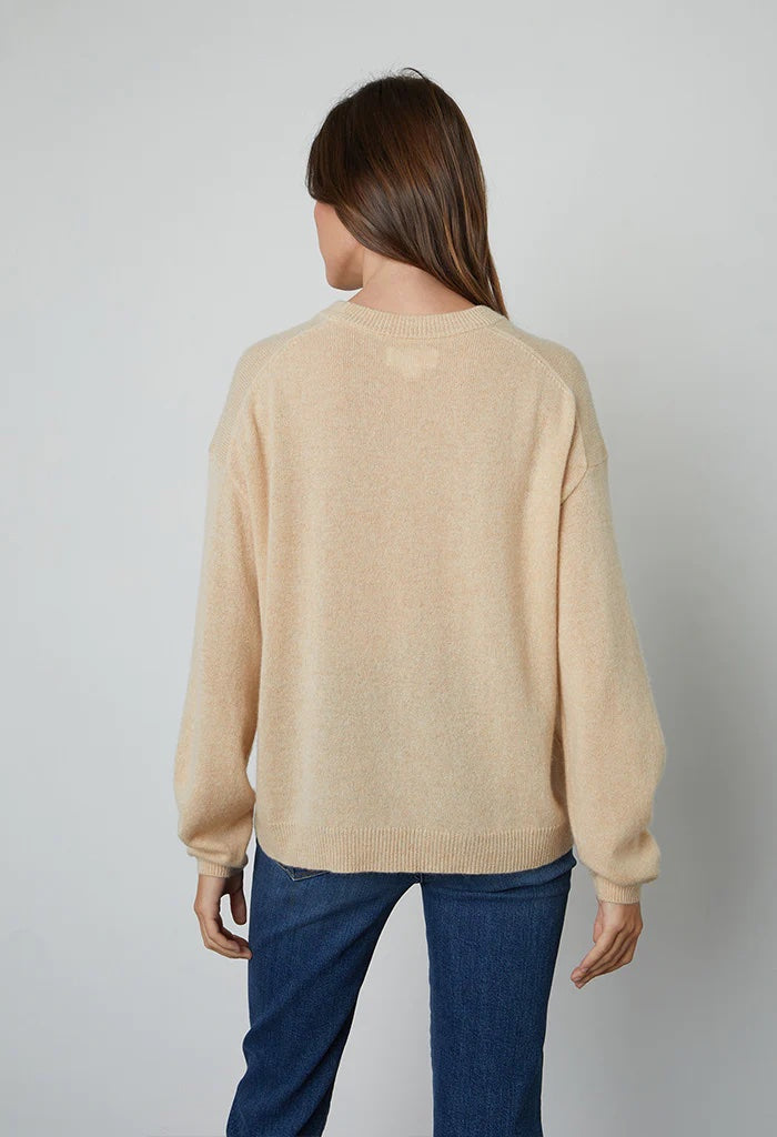 Velvet Brynne Cashmere Sweater | Almond,Designed in the USA