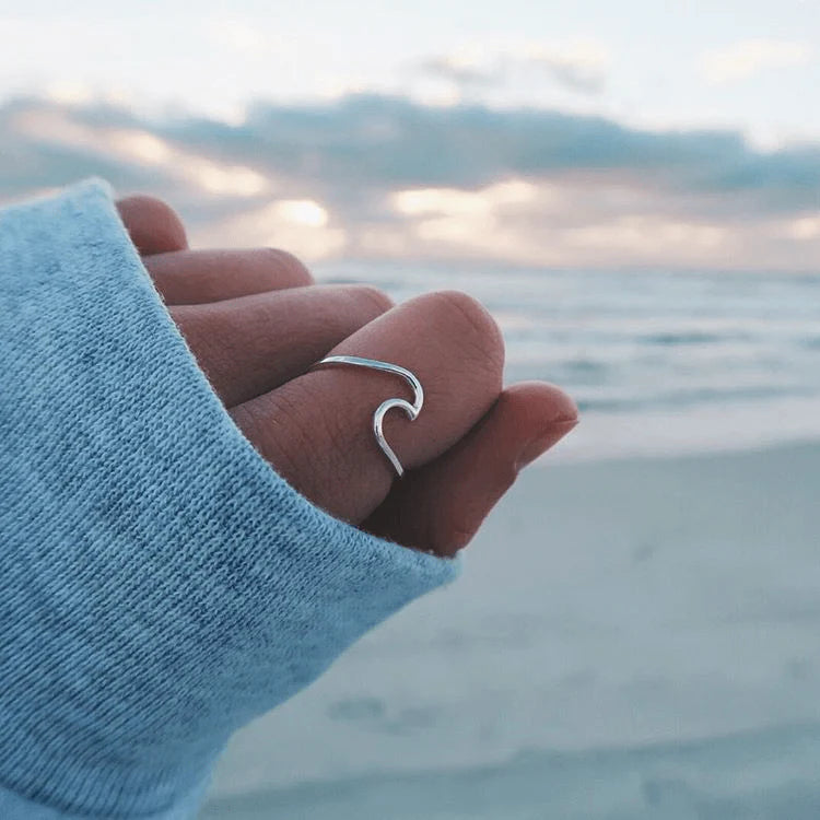 Pura Vida Wave Ring, Silver | Handmade in Costa Rica