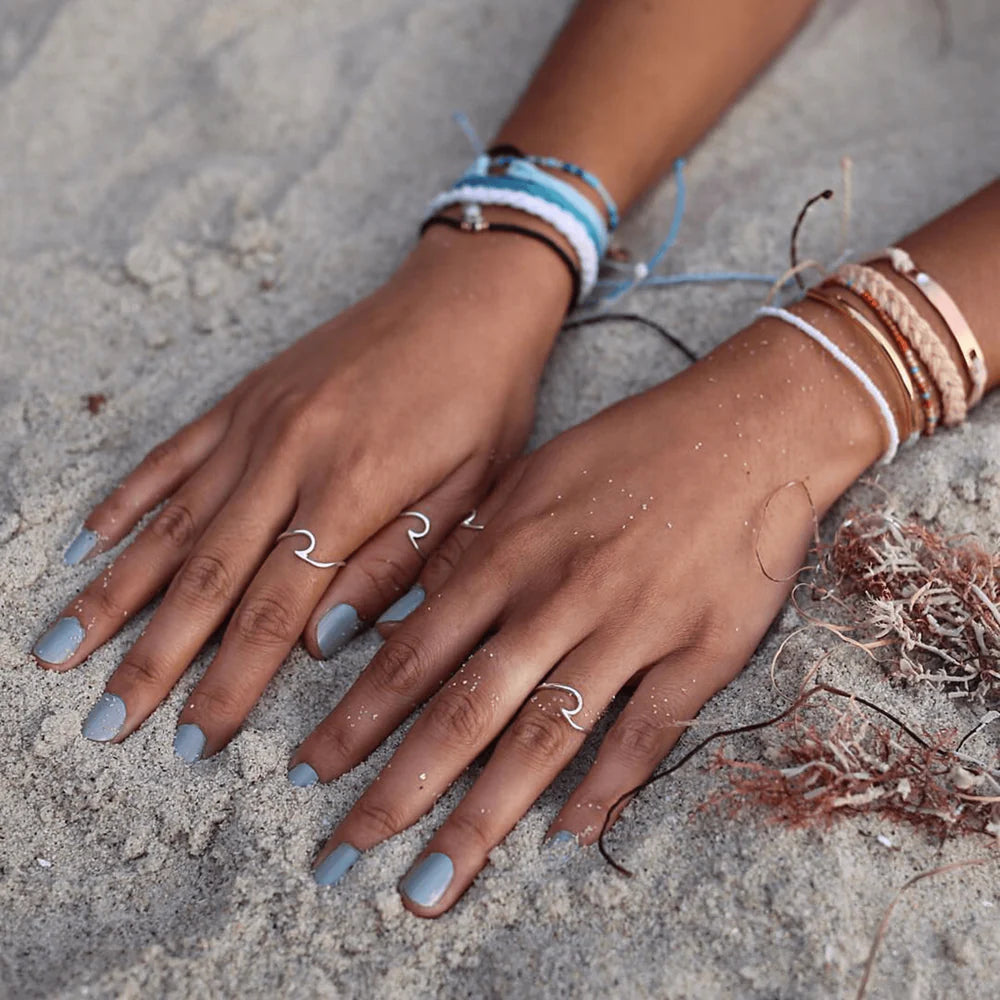 Pura Vida Wave Ring, Silver | Handmade in Costa Rica