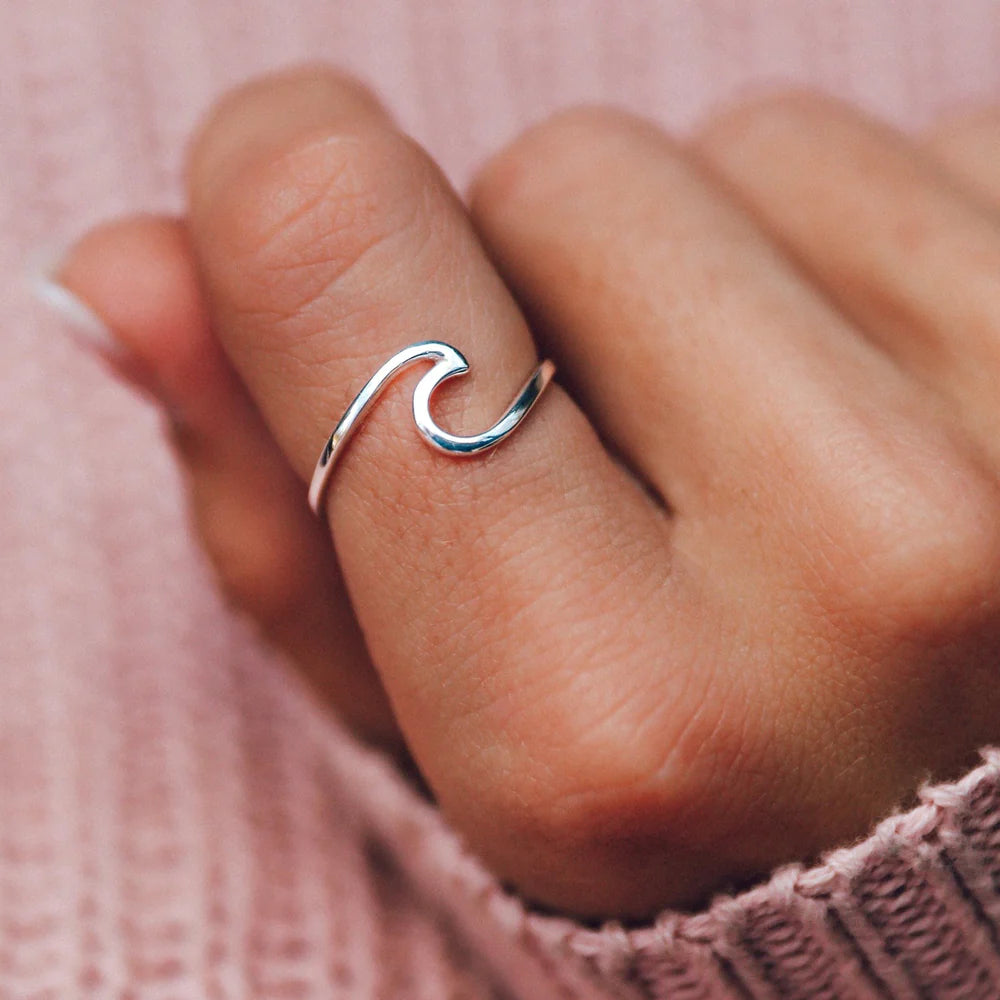 Pura Vida Wave Ring, Silver | Handmade in Costa Rica