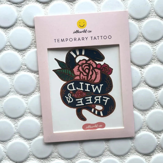 Idlewild Tattoo, Wild And Free | Gold Metallic