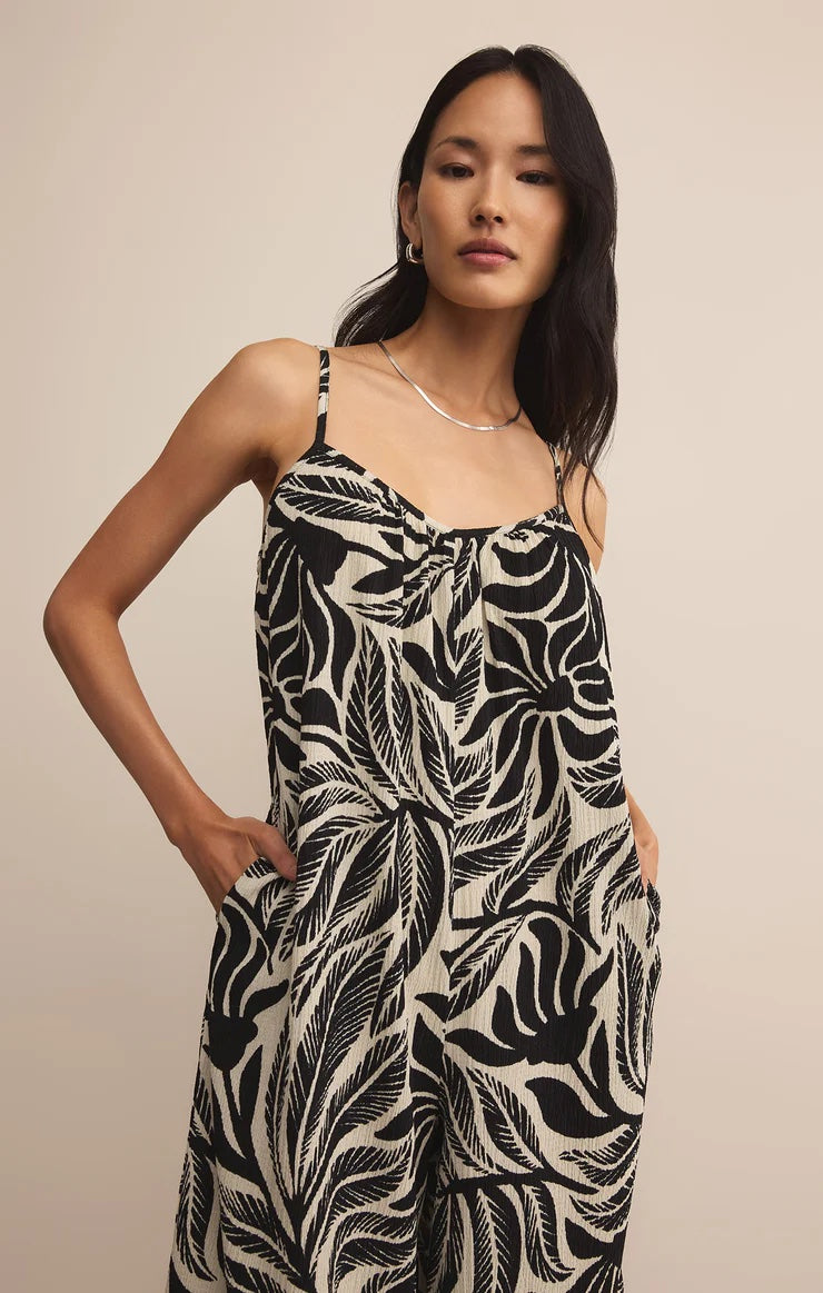 Z Supply Flared Palm Jumpsuit | Black
