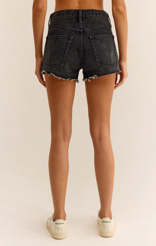 Z Supply - Classic Hi-Rise Denim Short - Washed Black