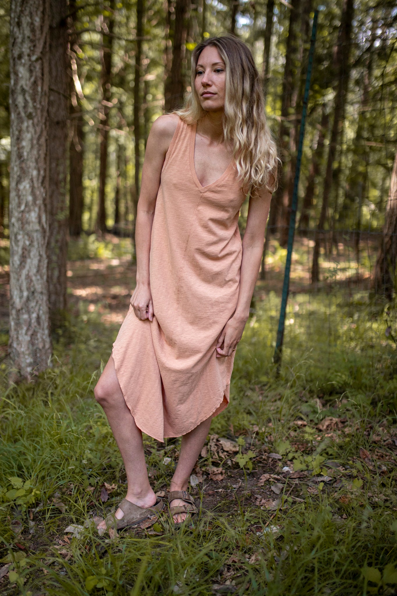 Z Supply Reverie Handkerchief Dress, Melon | Designed in the USA