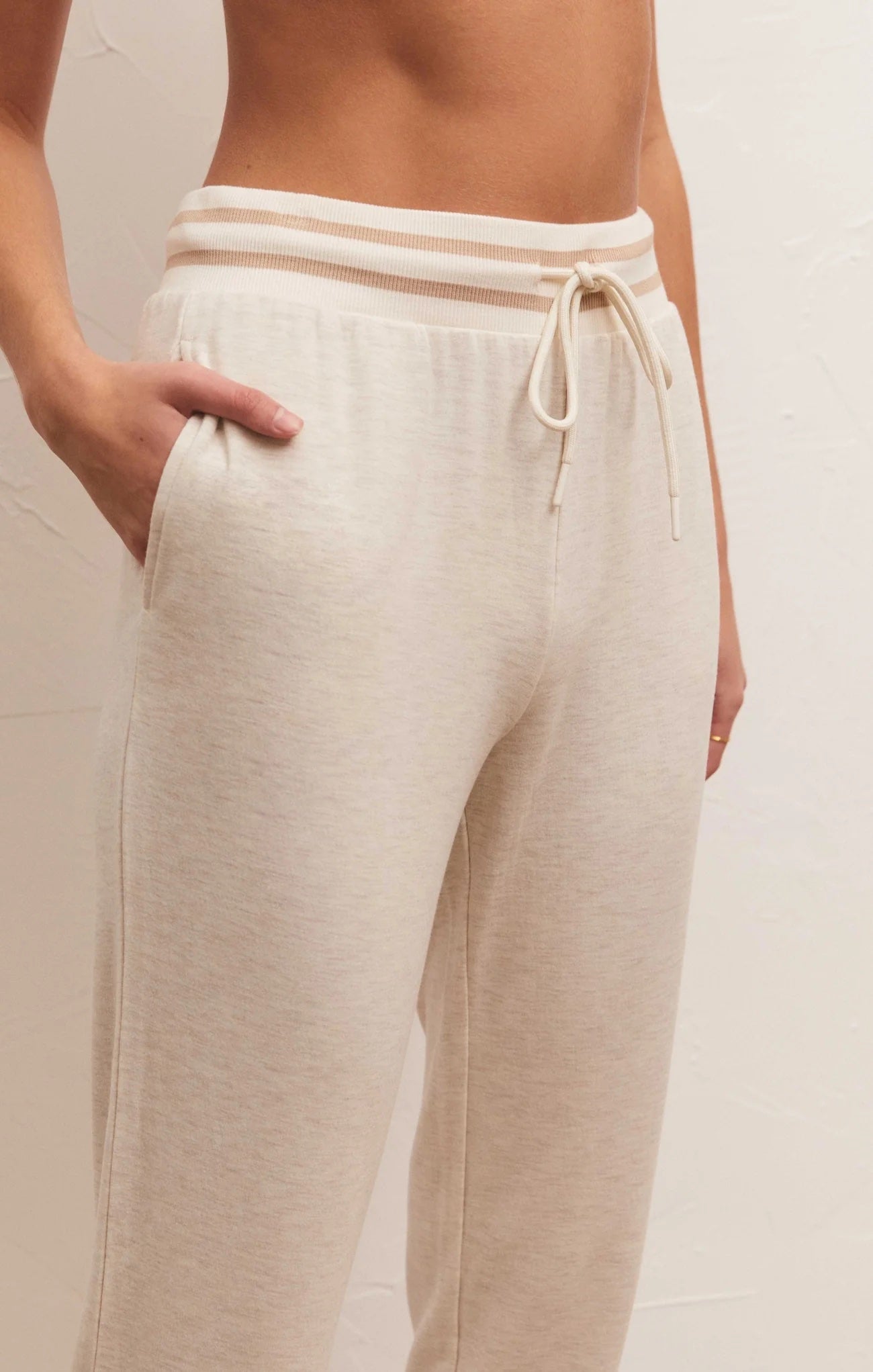 Z Supply Off Duty Fleece Jogger | Light Oatmeal, Designed in the USA